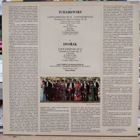 Tchaikovsky*, Dvořák*, Liszt Ferenc Chamber Orchestra Budapest*, János Rolla – Serenades For Strings LP PLAK
