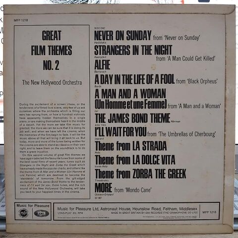 ÇEŞİTLİ SANATÇILAR - GREAT FİLM THEMES NO 2 LP PLAK