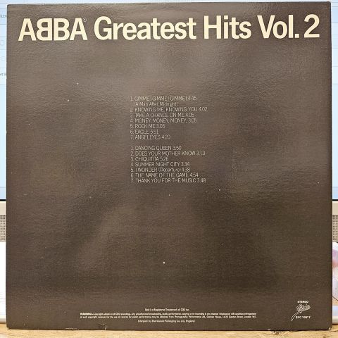 ABBA – Greatest Hits Vol. 2 LP PLAK