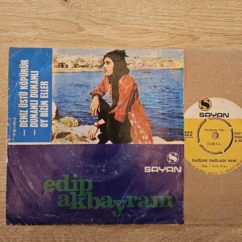 Edip Akbayram & Dostlar – İnce İnce Bir Kar Yağar / Dağlar Dağladı Beni 45LİK PLAK...