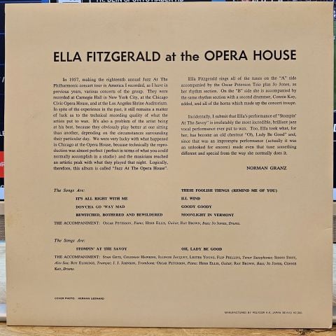 Ella Fitzgerald – Ella Fitzgerald At The Opera House LP PLAK
