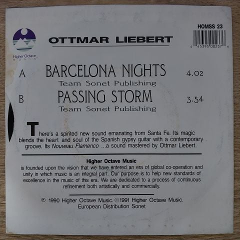 Ottmar Liebert – Barcelona Nights 45LİK PLAK