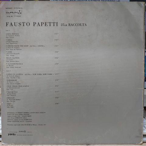 Fausto Papetti – 25a Raccolta LP PLAK
