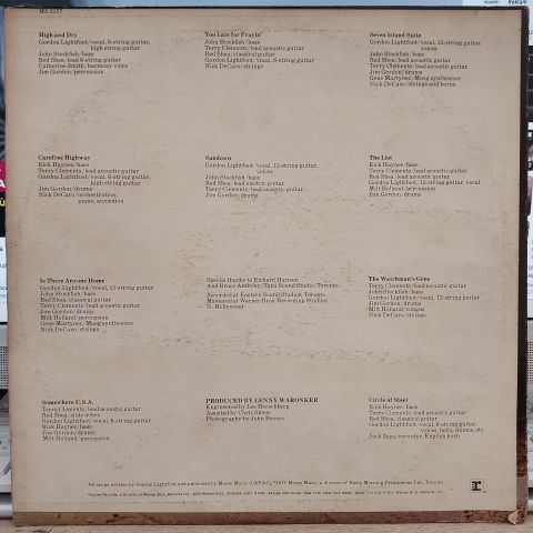 Gordon Lightfoot – Sundown LP PLAK