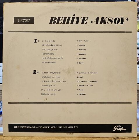 Behiye Aksoy – Behiye Aksoy LP PLAK