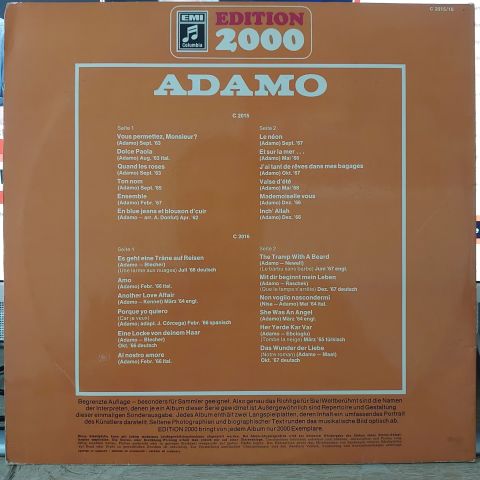 Adamo – Edition 2000 LP PLAK
