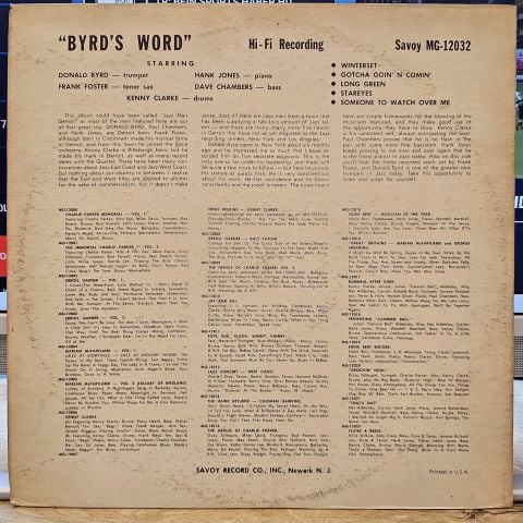 Donald Byrd – Byrd's Word LP PLAK