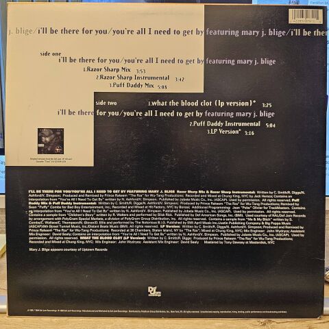 Method Man Featuring Mary J. Blige – I'll Be There For You / You're All I Need To Get By LP PLAK