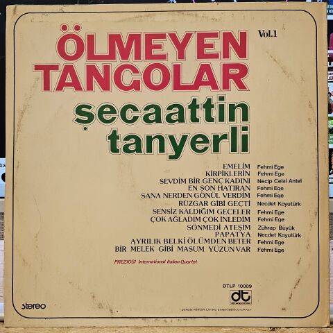 Şecaattin Tanyerli – Ölmeyen Tangolar LP PLAK