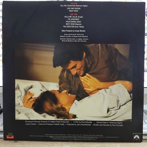 GİORGİO MORODER - AMERİCAN GİGOLO SOUNDTRACK LP PLAK
