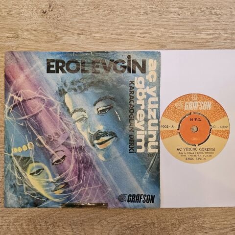 Erol Evgin – Karacaoğlan Der Ki / Aç Yüzünü Göreyim 45LİK PLAK