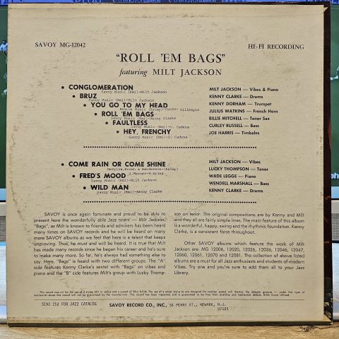 Milt Jackson – Roll 'Em Bags LP PLAK