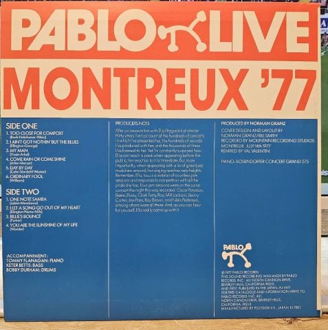 Ella Fitzgerald With The Tommy Flanagan Trio* – Montreux '77 LP PLAK