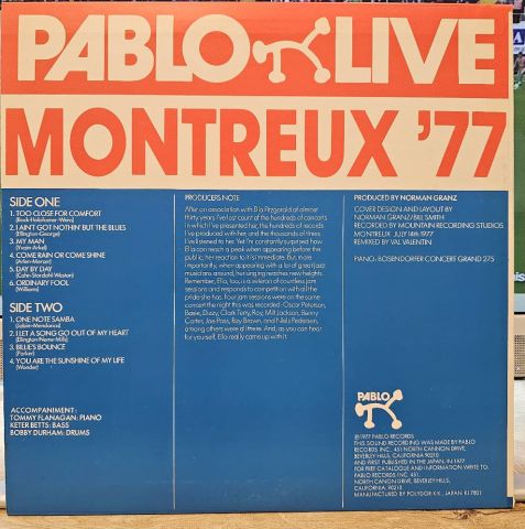 Ella Fitzgerald With The Tommy Flanagan Trio* – Montreux '77 LP PLAK