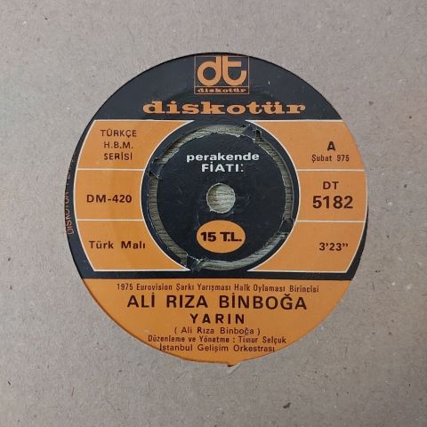 Ali Rıza Binboğa – Yarın / Sen De Katıl Bize 45LİK PLAK