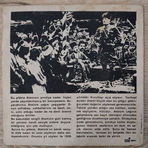 Mustafa Kemal Atatürk – Kendi Sesiyle Atatürk 45LİK PLAK