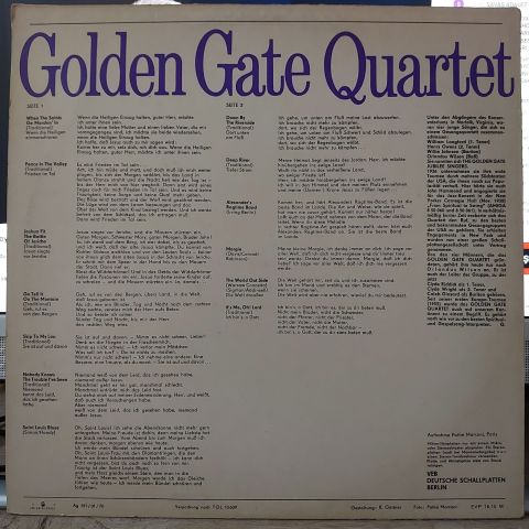 Golden Gate Quartet – Golden Gate Quartet LP PLAK