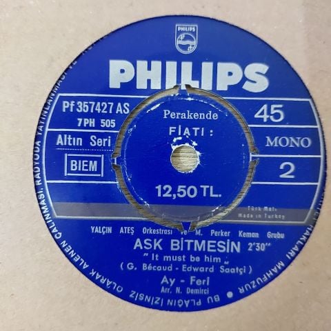 Ay-feri – Çal Çingene Çal / Aşk Bitmesin 45LİK PLAK