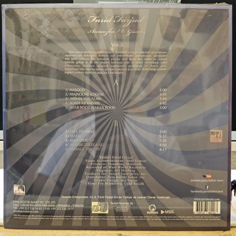 Farid Farjad – Anroozha / O Günler Vol.3 LP PLAK
