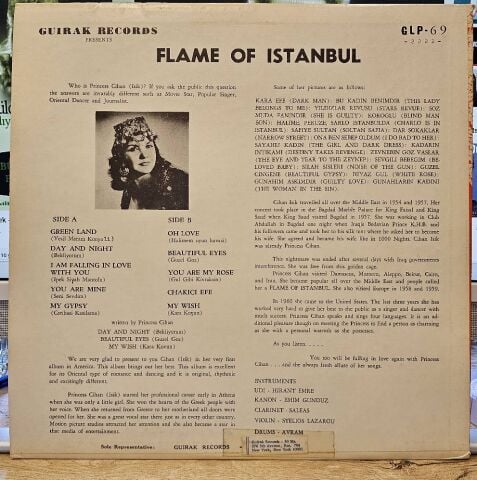 Princess Cihan (Isik) – Flame Of Istanbul LP PLAK