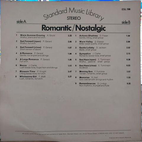 Various – Romantic / Nostalgic LP PLAK