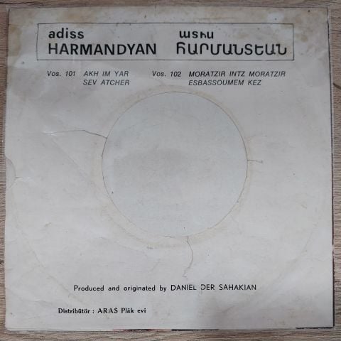 ADİSS HARMANDYAN AKH GAROD 45LİK PLAK