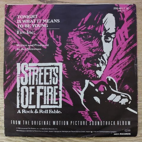 Fire Inc – Tonight Is What It Means To Be Young 45LİK PLAK