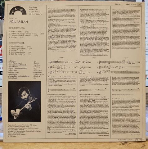 Adil Arslan, Carlo Domeniconi – West-Östlicher Diwan - Semah-Stücke Für Saz Und Kleines Orchester LP PLAK