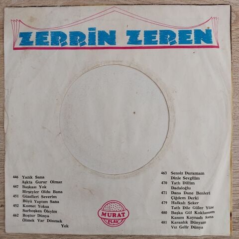 Zerrin Zeren – Halkalı Şeker / Tatlı Dile, Güler Yüze 45LİK PLAK