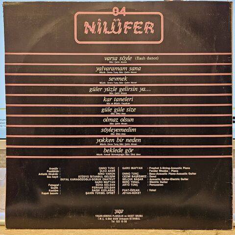 Nilüfer – Nilüfer '84 LP PLAK
