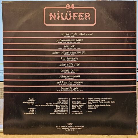 Nilüfer – Nilüfer '84 LP PLAK