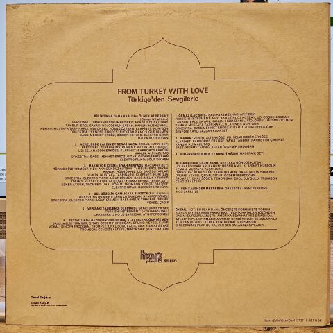 Özdemir Erdoğan – From Turkey With Love = Türkiye'Den Sevgilerle LP PLAK