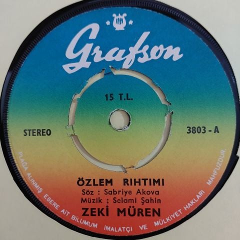 Zeki Müren – Özlem Rıhtımı / Ah Dünya Of Dünya 45LİK PLAK