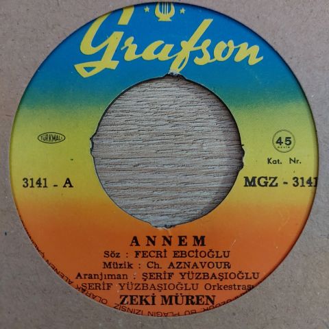 Zeki Müren – Annem 45LİK PLAK