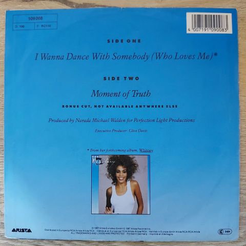 Whitney Houston – I Wanna Dance With Somebody (Who Loves Me) 45LİK PLAK