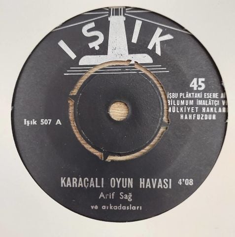 ARİF SAĞ - KARAÇALI OYUN HAVASI 45LİK PLAK