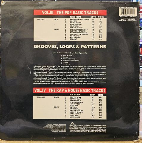 Unknown Artist – Grooves, Loops & Patterns - Vol. 3 & 4 LP PLAK
