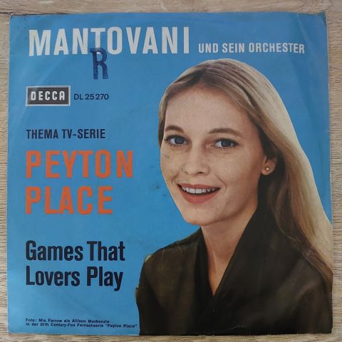 Mantovani And His Orchestra – Peyton Place 45LİK PLAK