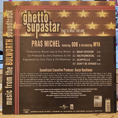 Pras Michel Featuring ODB & Introducing Mya – Ghetto Supastar (That Is What You Are) LP PLAK
