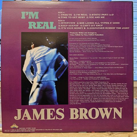 James Brown With Full Force – I'm Real LP PLAK