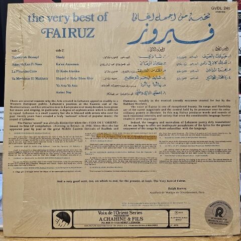 Fairuz – The Very Best Of LP PLAK