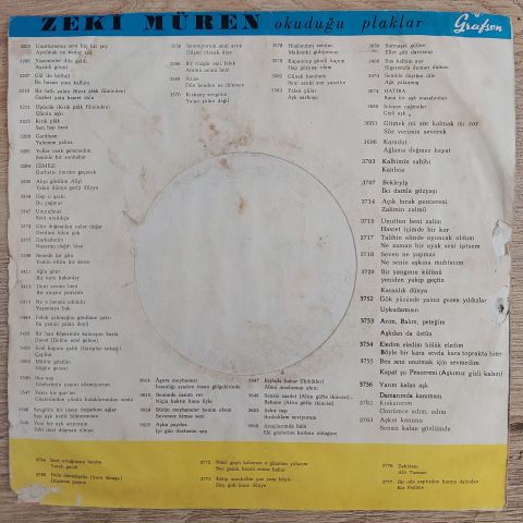 Zeki Müren – Elveda Meyhaneci / Kulakların Çınlasın 45LİK PLAK