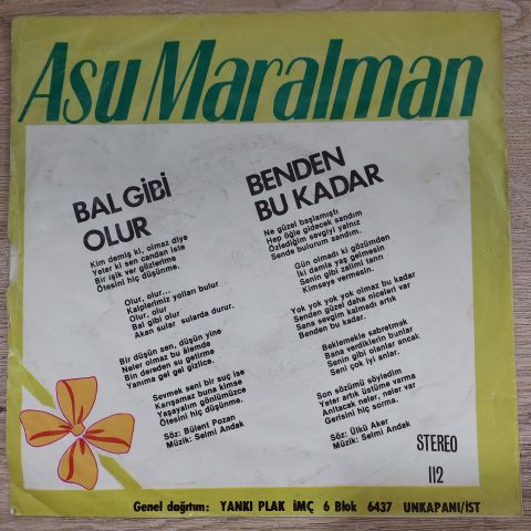 ASU MARALMAN - BAL GİBİ OLUR 45LİK PLAK