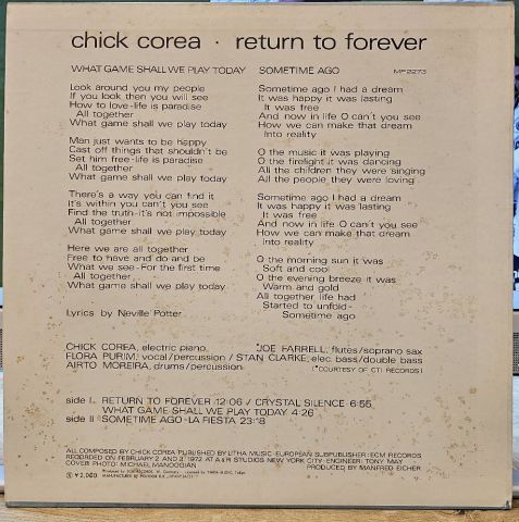 Chick Corea – Return To Forever LP PLAK
