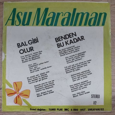 ASU MARALMAN - BAL GİBİ OLUR 45LİK PLAK