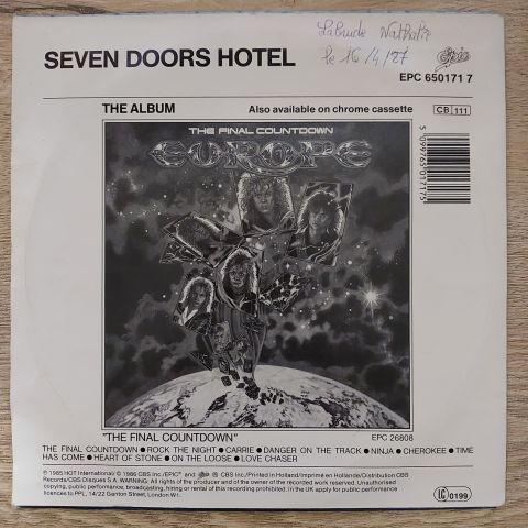 Europe – Rock The Night 45LİK PLAK