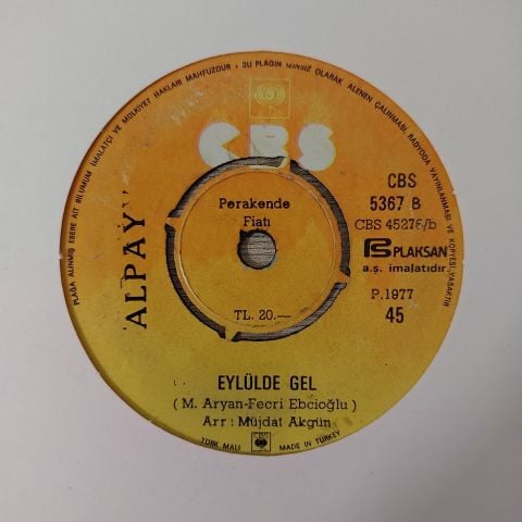 Alpay – Eylül'de Gel 45LİK PLAK