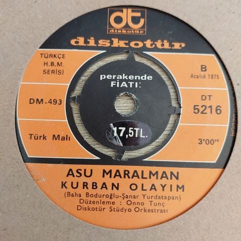 ASU MARALMAN - KURBAN OLAYIM 45LİK PLAK