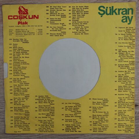 Şükran Ay – İçip İçip Ağlarım / Gönül Derdi 45LİK PLAK