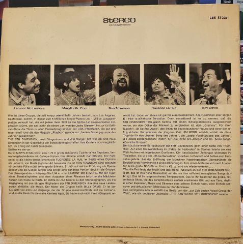 The 5th Dimension – The Fantastic 5th Dimension LP PLAK